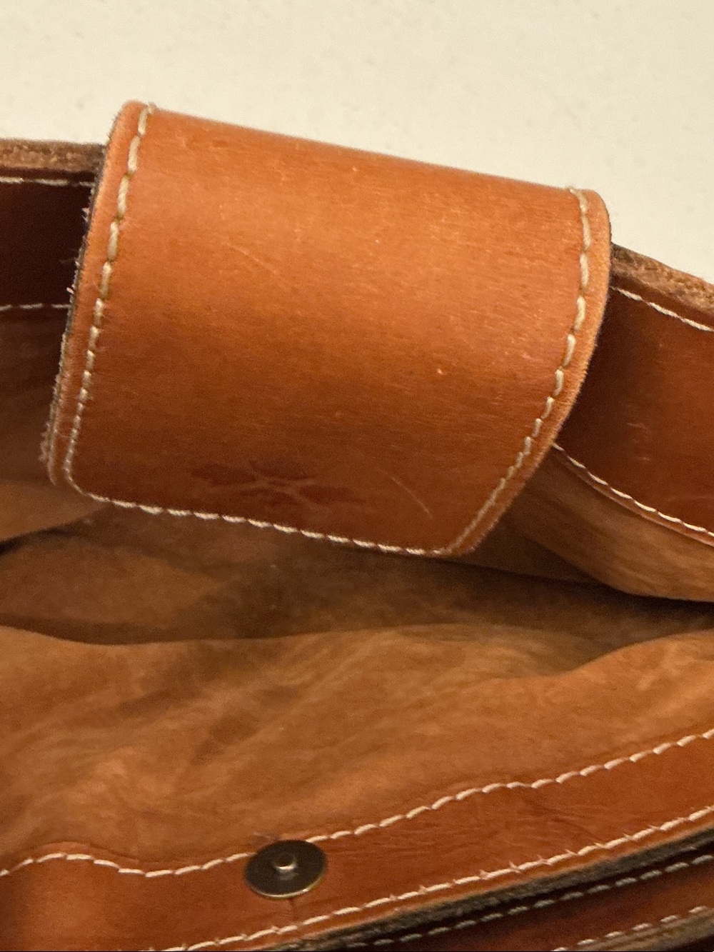 Patricia Nash Tan Map-Print Leather Shoulder Bag - Picture 5 of 6